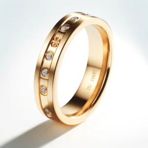Golden Ring with Sparkles